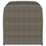 Storage Bench with Cushion Grey 80x51x52 cm Poly Rattan