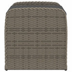 Storage Bench with Cushion Grey 80x51x52 cm Poly Rattan
