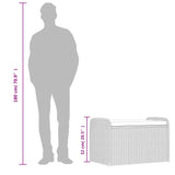 Storage Bench with Cushion Grey 80x51x52 cm Poly Rattan - Extra Image