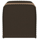 Storage Bench with Cushion Brown 80x51x52 cm Poly Rattan - 45-Degree Angle