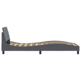 Bed Frame "Dover" Dark Grey 90x190 cm Velvet