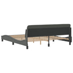 Bed Frame "Dover" Dark Grey 180x200 cm King Fabric