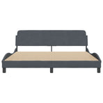 Bed Frame "Dover" Dark Grey 180x200 cm King Velvet