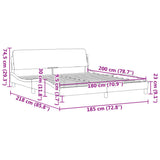 Bed Frame "Dover" Dark Grey 180x200 cm King Velvet