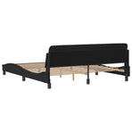Bed Frame "Dover" Black 180x200 cm King Velvet
