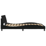 Bed Frame "Dover" Black 137x190 cm Double Fabric