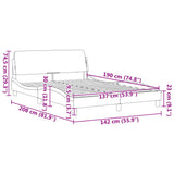 Bed Frame "Dover" Dark Grey 137x190 cm Double Velvet