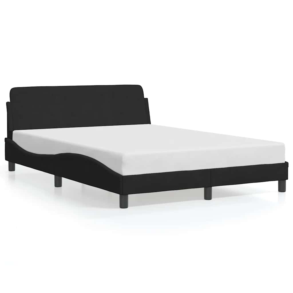 Bed Frame "Dover" Black 137x190 cm Double Velvet