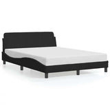 Bed Frame "Dover" Black 137x190 cm Double Velvet