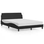 Bed Frame "Dover" Black 137x190 cm Double Faux Leather