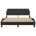 Bed Frame "Dover" Black 137x190 cm Double Faux Leather