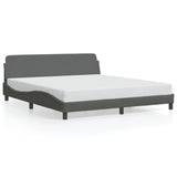 Bed Frame "Dover" Dark Grey 152x203 cm Queen Fabric