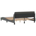 Bed Frame "Dover" Dark Grey 152x203 cm Queen Fabric