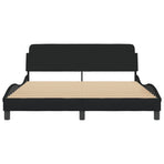 Bed Frame "Dover" Black 152x203 cm Queen Fabric