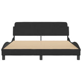 Bed Frame "Dover" Black 152x203 cm Queen Velvet