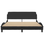 Bed Frame "Dover" Black 152x203 cm Queen Faux Leather