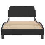 Bed Frame "Dover" Black 107x203 cm King Single Velvet