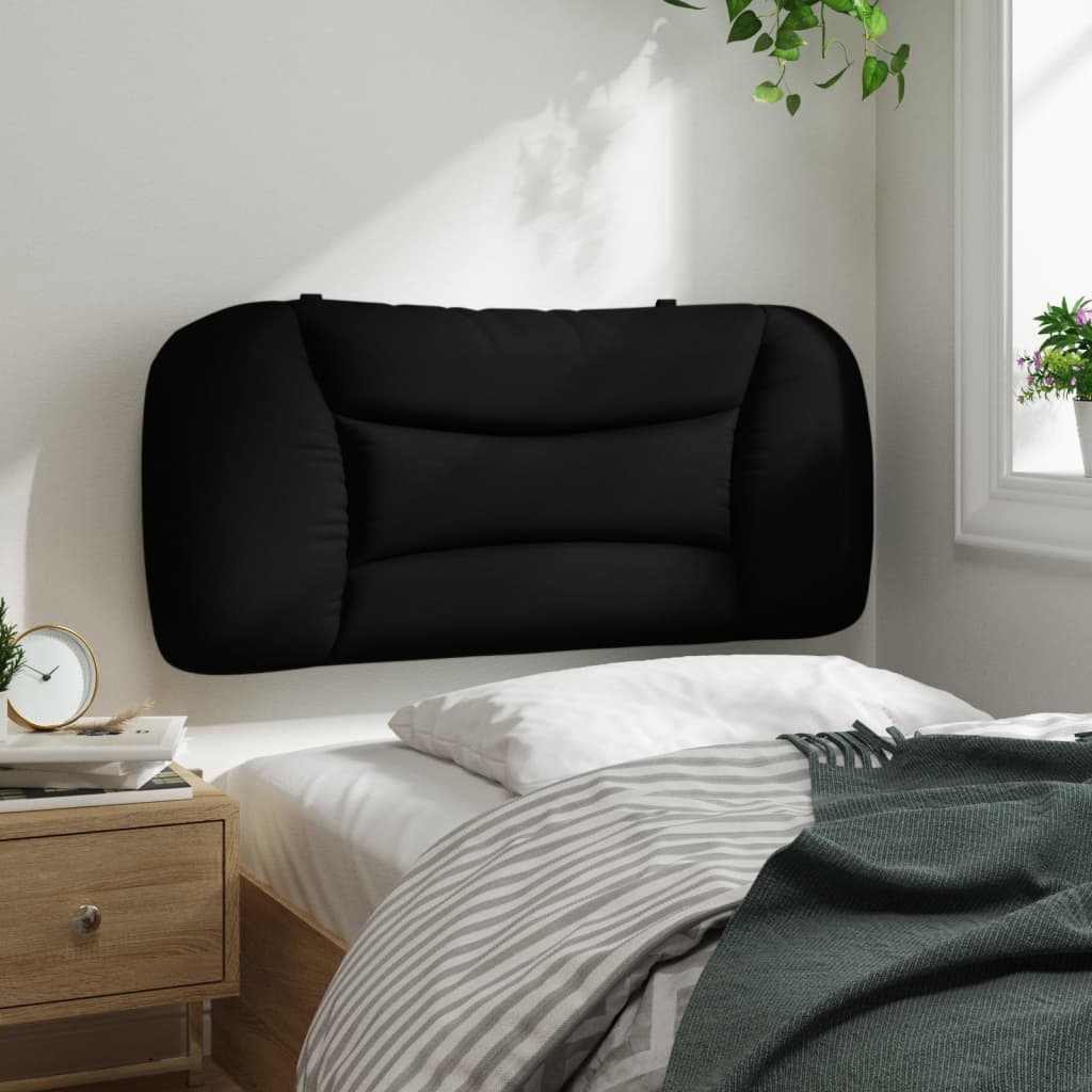 Headboard Cushion "Hvar" Black 90 cm Fabric