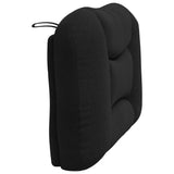 Headboard Cushion "Hvar" Black 90 cm Fabric