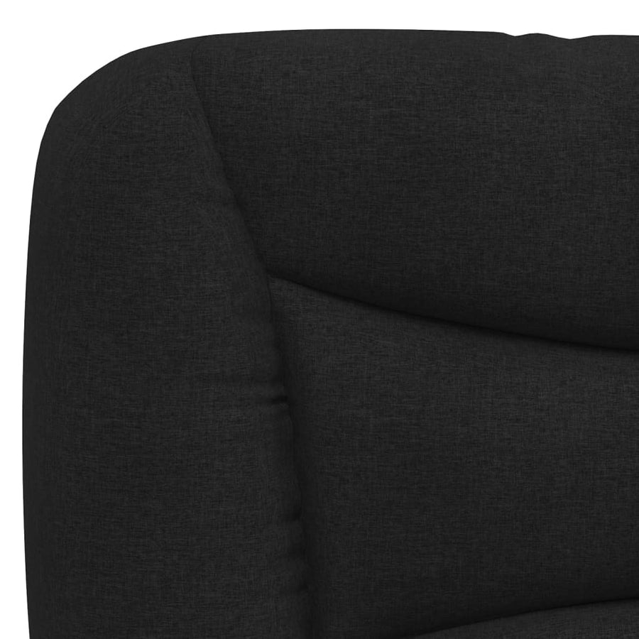 Headboard Cushion "Hvar" Black 90 cm Fabric