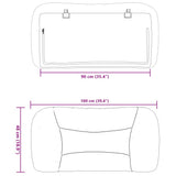 Headboard Cushion "Hvar" Black 90 cm Fabric