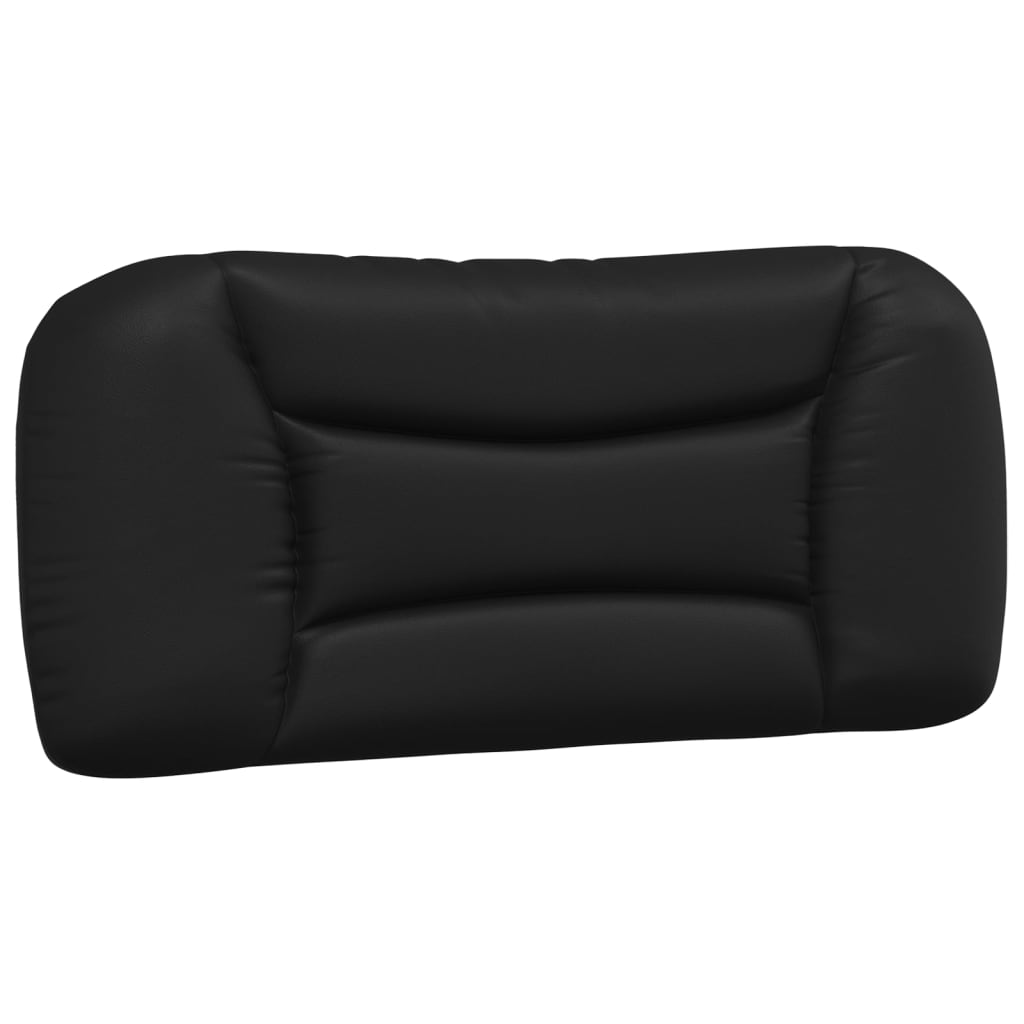 Headboard Cushion "Hvar" Black 90 cm Faux Leather