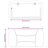 Headboard Cushion "Hvar" Black 90 cm Faux Leather