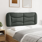 Headboard Cushion "Hvar" Dark Grey 137 cm Double Fabric