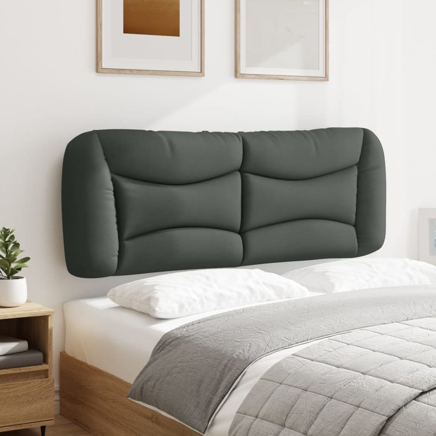 Headboard Cushion "Hvar" Dark Grey 137 cm Double Fabric