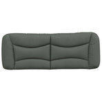 Headboard Cushion "Hvar" Dark Grey 137 cm Double Fabric