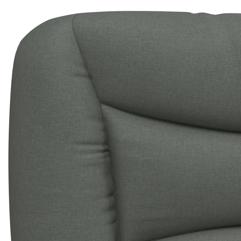 Headboard Cushion "Hvar" Dark Grey 137 cm Double Fabric