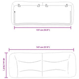 Headboard Cushion "Hvar" Dark Grey 137 cm Double Fabric