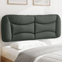 Headboard Cushion "Hvar" Dark Grey 137 cm Double Fabric