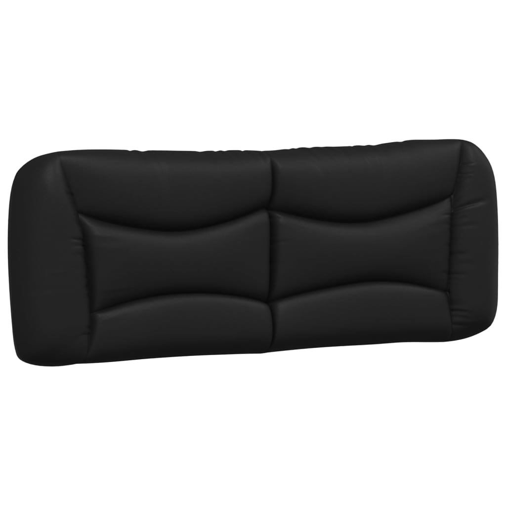 Headboard Cushion "Hvar" Black 137 cm Double Faux Leather