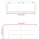 Headboard Cushion "Hvar" Black 137 cm Double Faux Leather