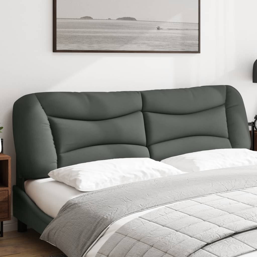 Headboard Cushion "Hvar" Dark Grey 180 cm Fabric