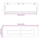 Headboard Cushion "Hvar" Dark Grey 180 cm Fabric