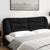 Headboard Cushion "Hvar" Black 180 cm Fabric