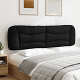 Headboard Cushion "Hvar" Black 180 cm Fabric