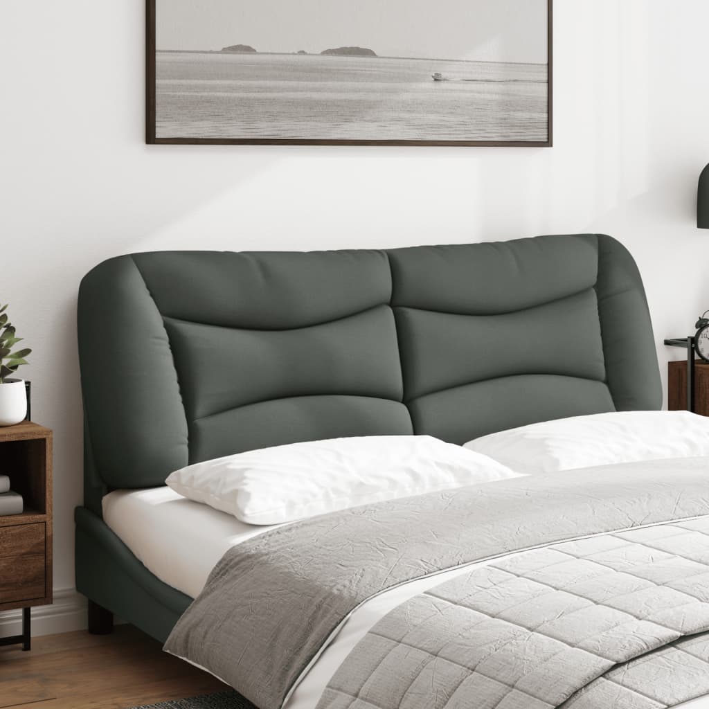 Headboard Cushion "Hvar" Dark Grey 152 cm Queen Fabric