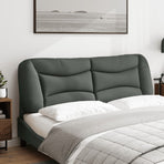 Headboard Cushion "Hvar" Dark Grey 152 cm Queen Fabric