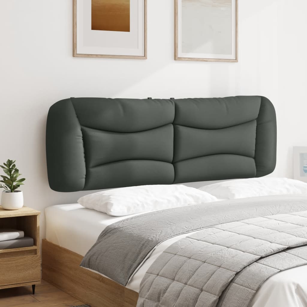Headboard Cushion "Hvar" Dark Grey 152 cm Queen Fabric