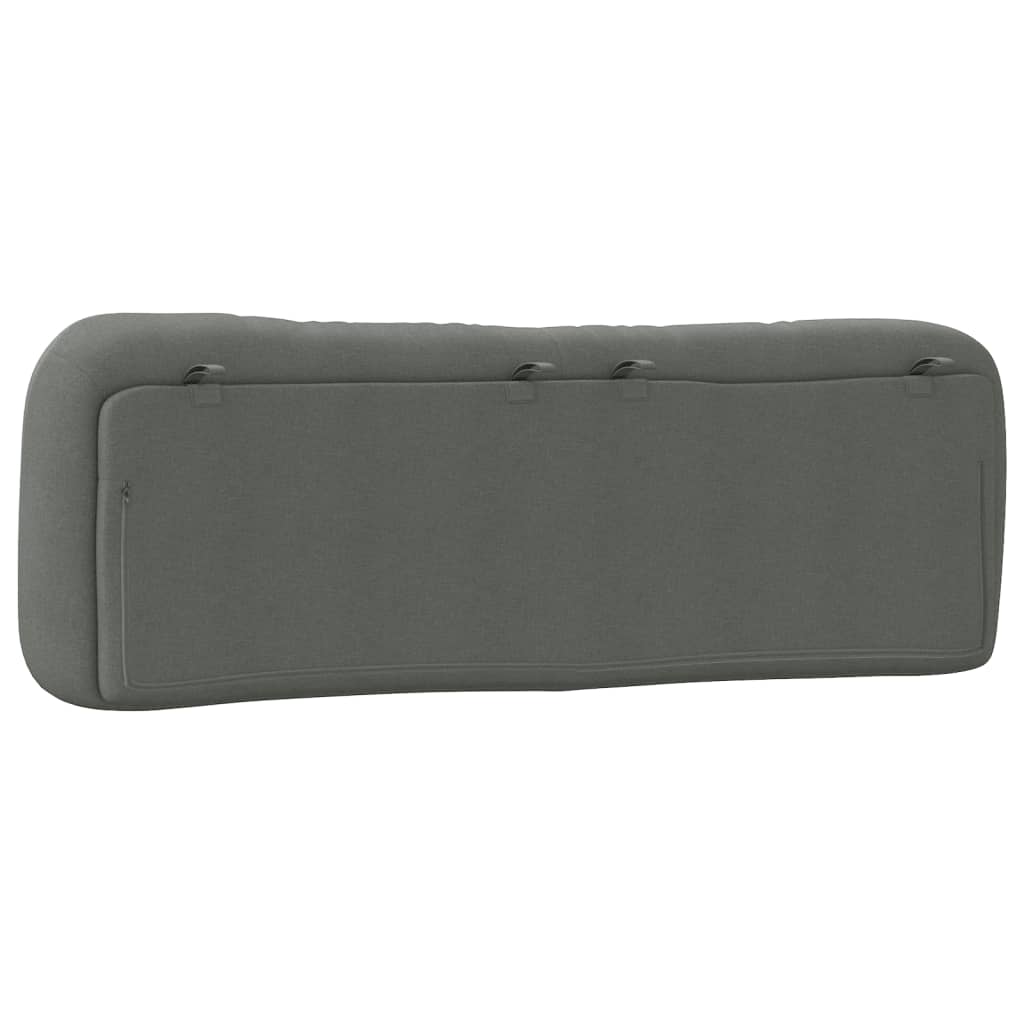 Headboard Cushion "Hvar" Dark Grey 152 cm Queen Fabric