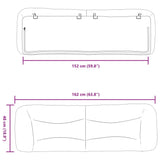 Headboard Cushion "Hvar" Dark Grey 152 cm Queen Fabric