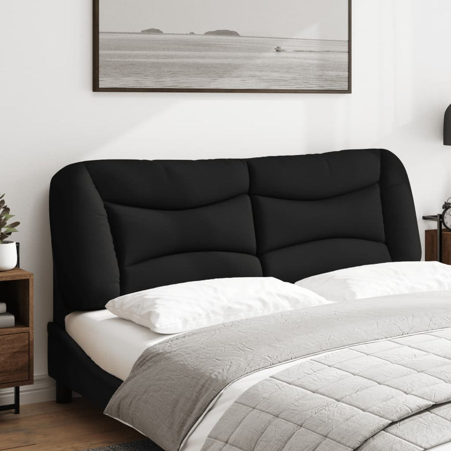 Headboard Cushion "Hvar" Black 152 cm Queen Fabric