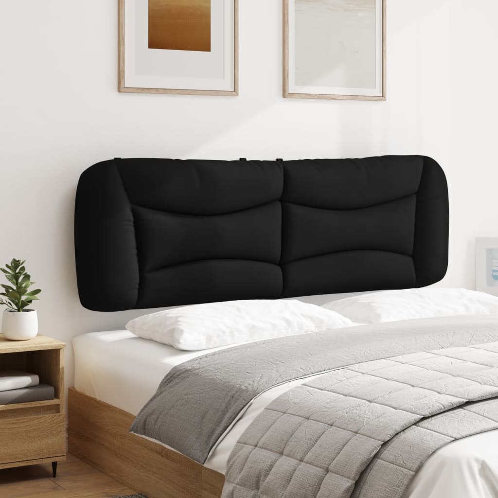 Headboard Cushion "Hvar" Black 152 cm Queen Fabric