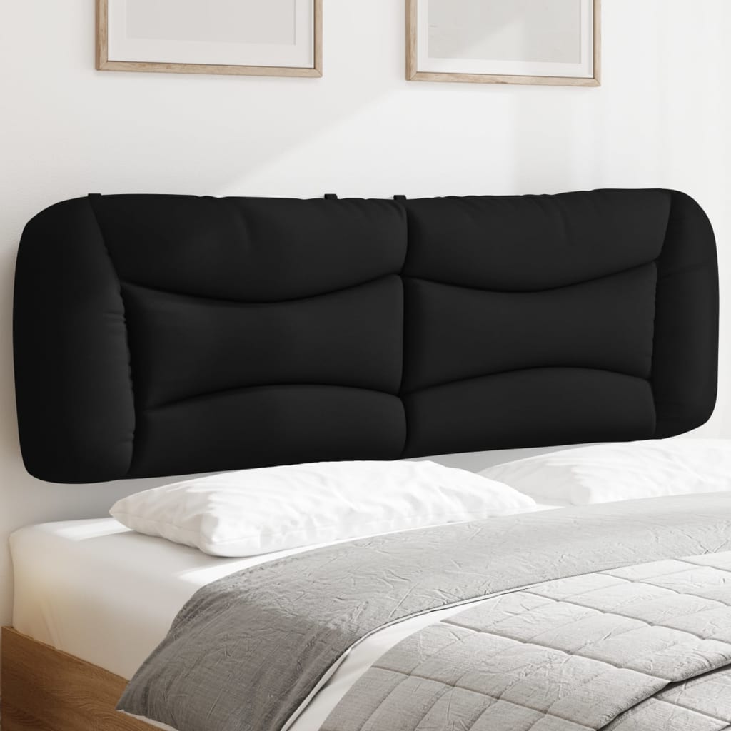 Headboard Cushion "Hvar" Black 152 cm Queen Fabric