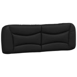 Headboard Cushion "Hvar" Black 152 cm Queen Faux Leather
