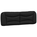 Headboard Cushion "Hvar" Black 152 cm Queen Faux Leather
