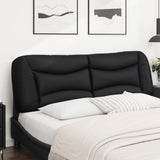 Headboard Cushion "Hvar" Black 152 cm Queen Faux Leather